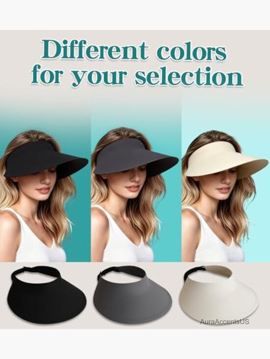 Lightweight Wide Brim Sun Visor UPF 50+ Foldable Beach Hat